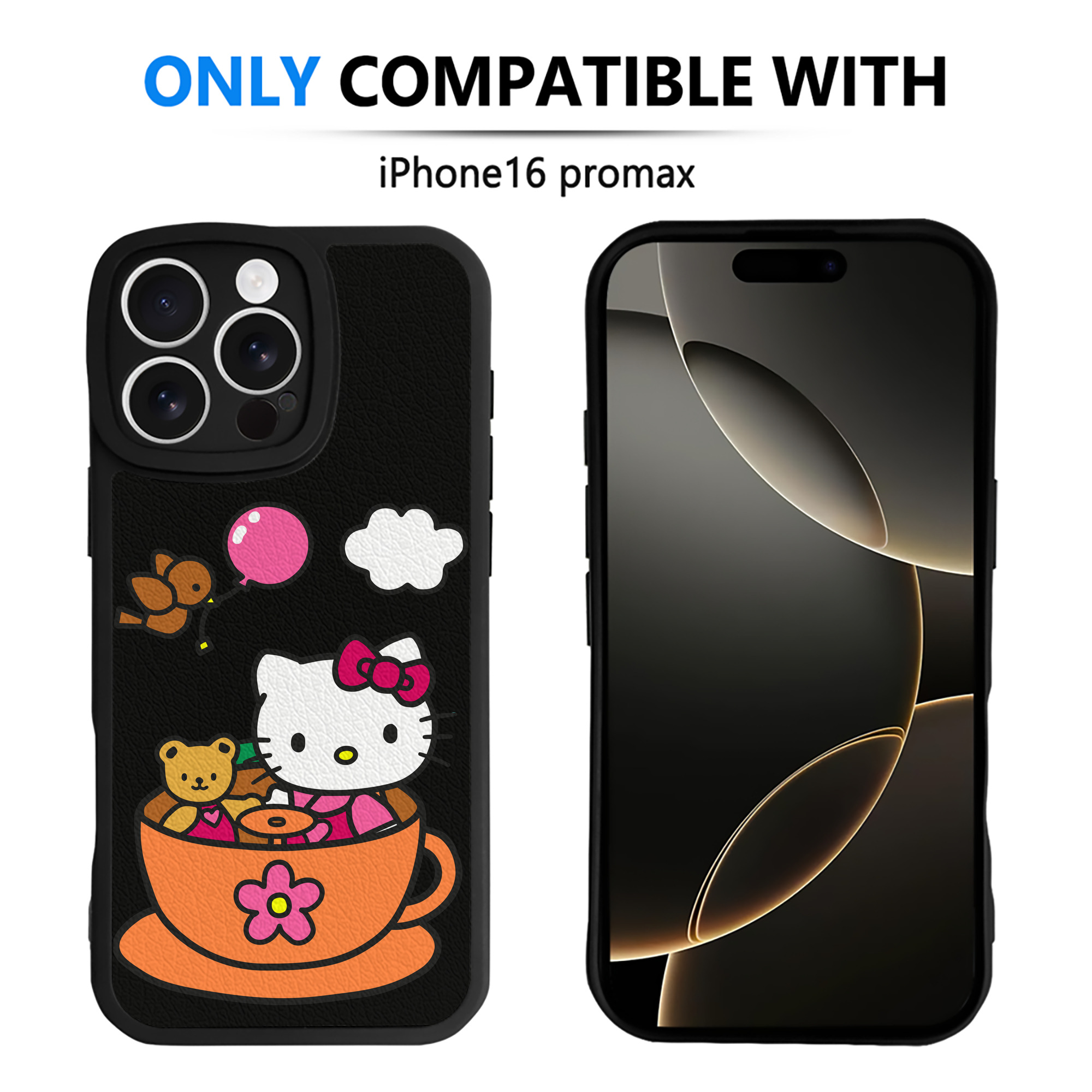 （画像用） Hello Kitty ハローキティ 【iPhone 16シリーズ対応】シリコンスマホケース（レザー調） 材質：シリコン